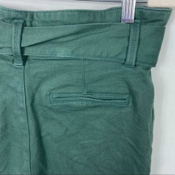 Sezane High Rise Paperbag Waist Pants Size 38 French US Size 6 Jade Green Boho - Picture 13 of 16